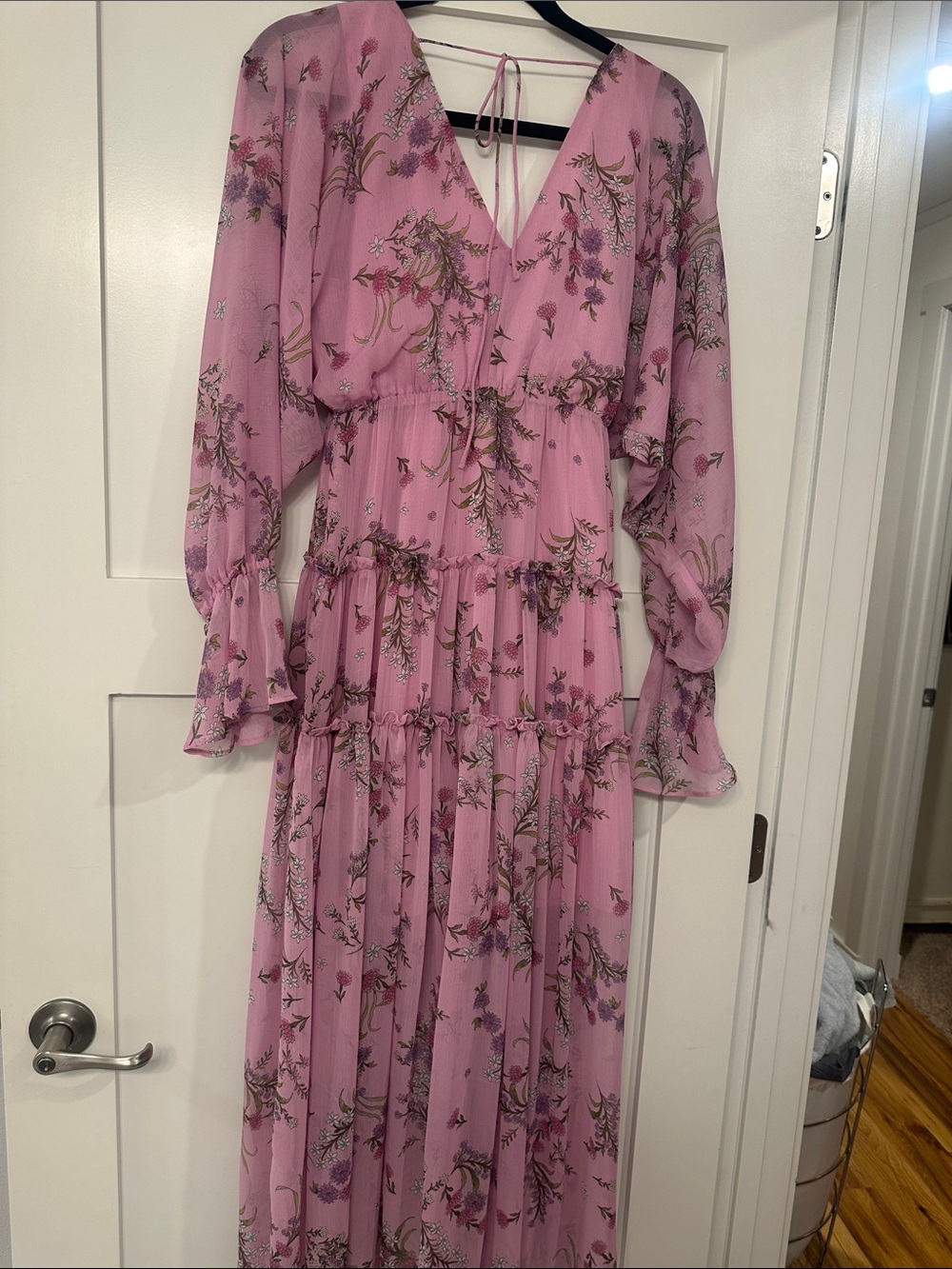 Steve Madden Dusty Pink Floral High-Low Maxi Dress - Picture 4 of 5